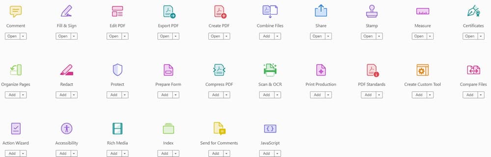 Acrobat features