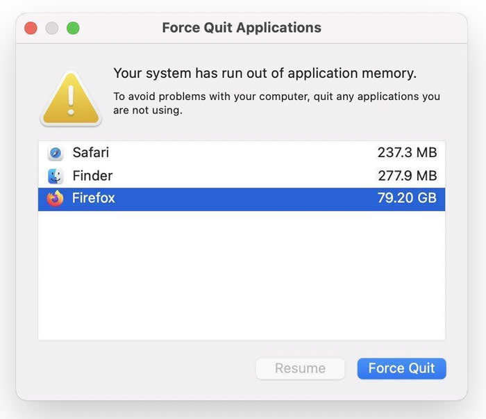 app quit