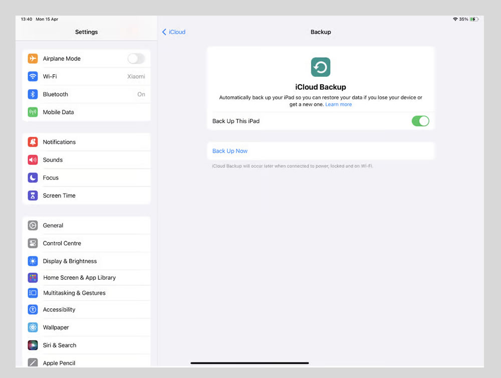Apple ipadbackup