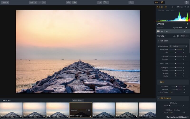 AuroraHDR2019 UI