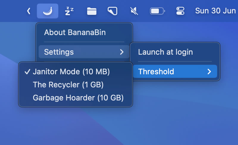 bananabin settings