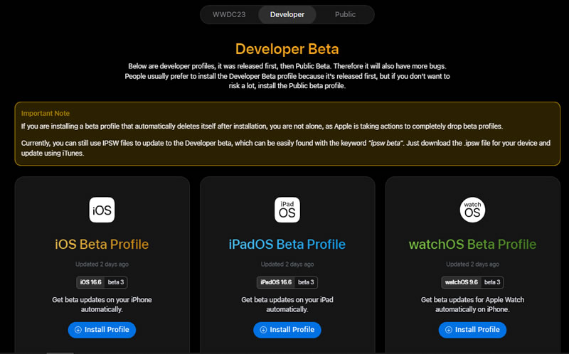 betaprofiles