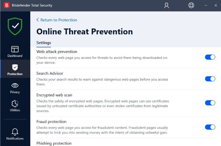 bitdefender protection