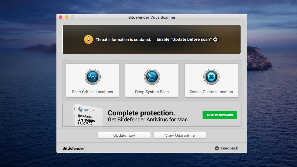 Bitsdefender scan