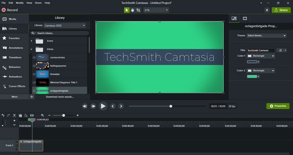 Camtasia edit
