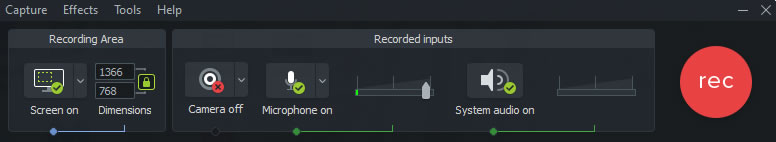 Camtasia record