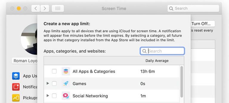 catalina screen time