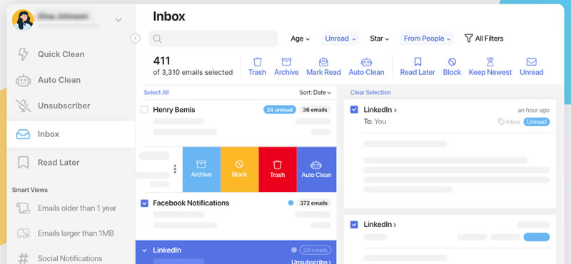 clean email