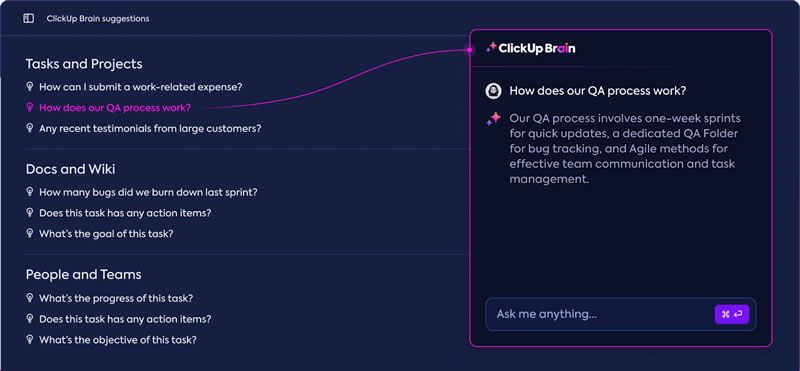 clickup brain