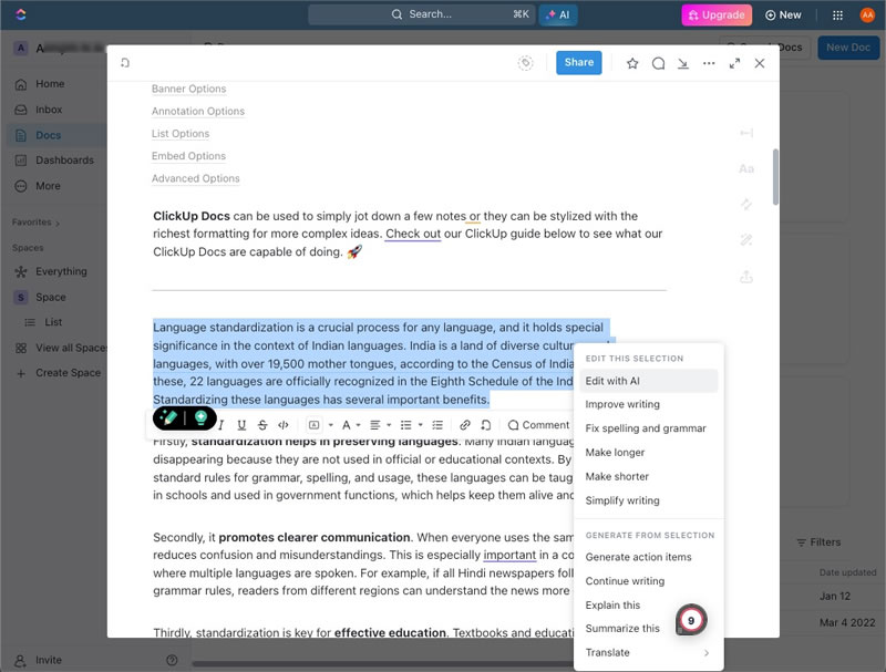 clickup integration