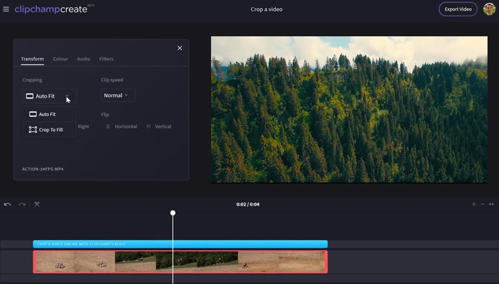 Clipchamp Cropvideo