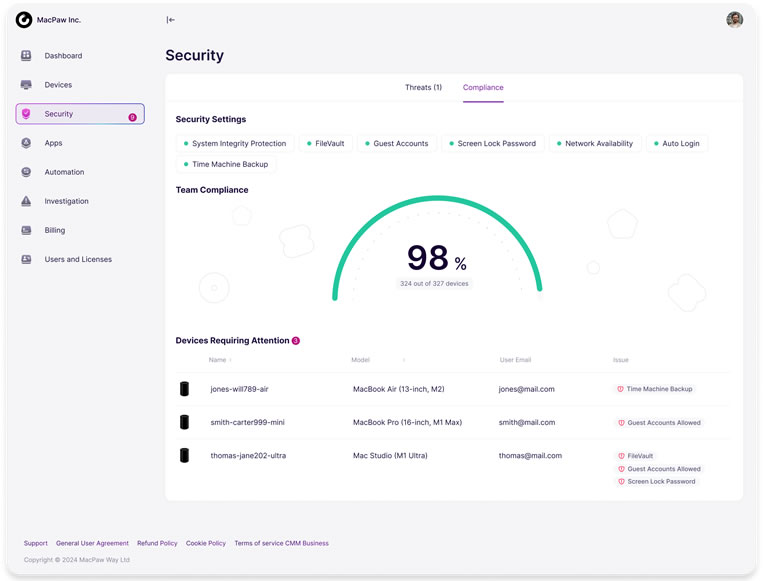 CMMBusiness security