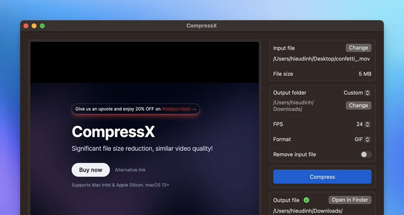 CompressX: MacOS Powerful Offline Media Compression (& Conversion) Tool