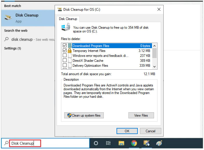 disk cleanup