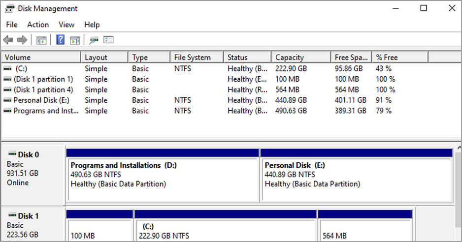 disk managment