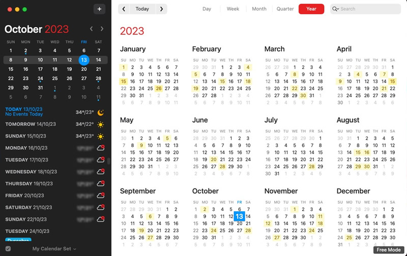 fantastical layout