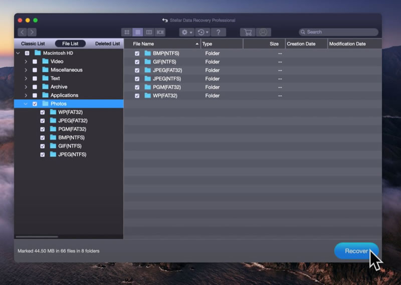 file list