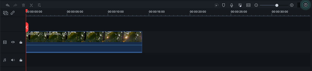 filmora editing timeline