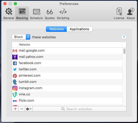 Focus Blocklist