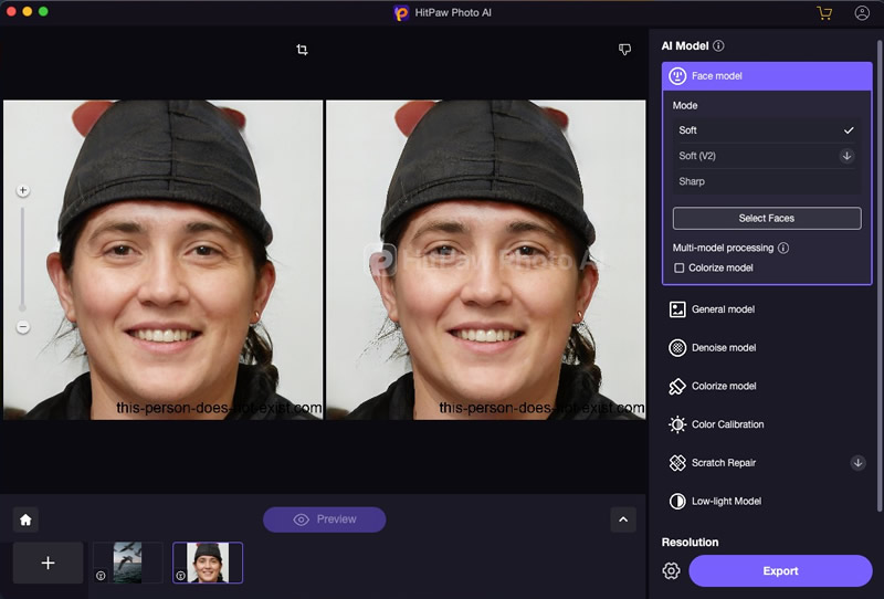 hitpaw photoai model
