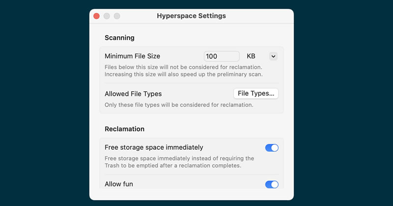 Hyperspace: A New Take on macOS Disk Space Reclaim