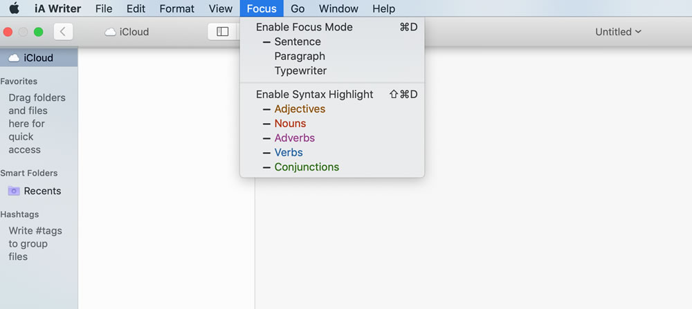 iAWriter focus