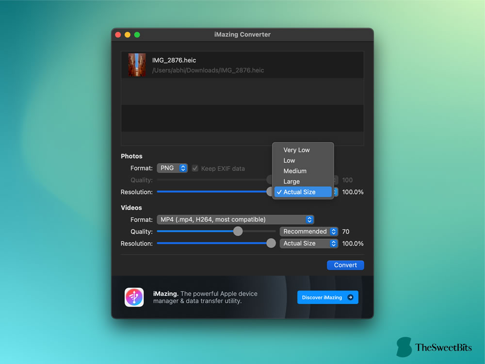 imzconverter settings