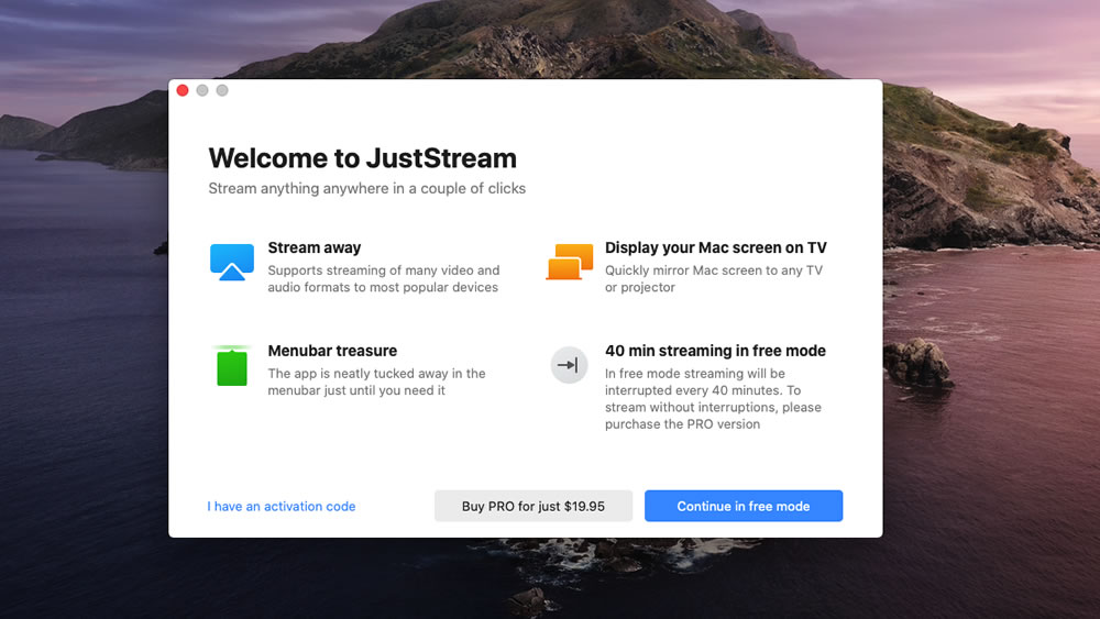 juststream post installation