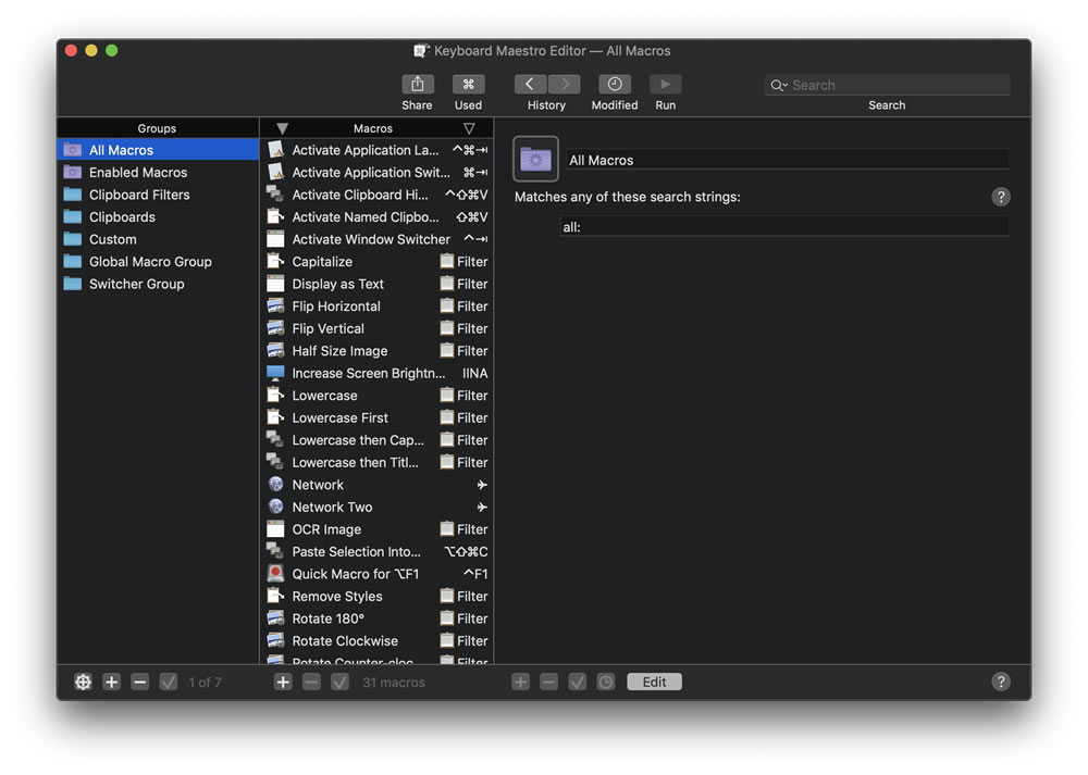 KeyboardMaestro DarkMode