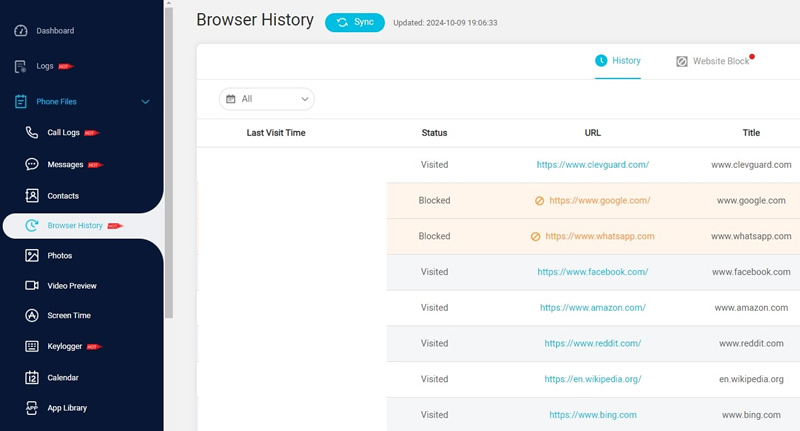kidsguard browser