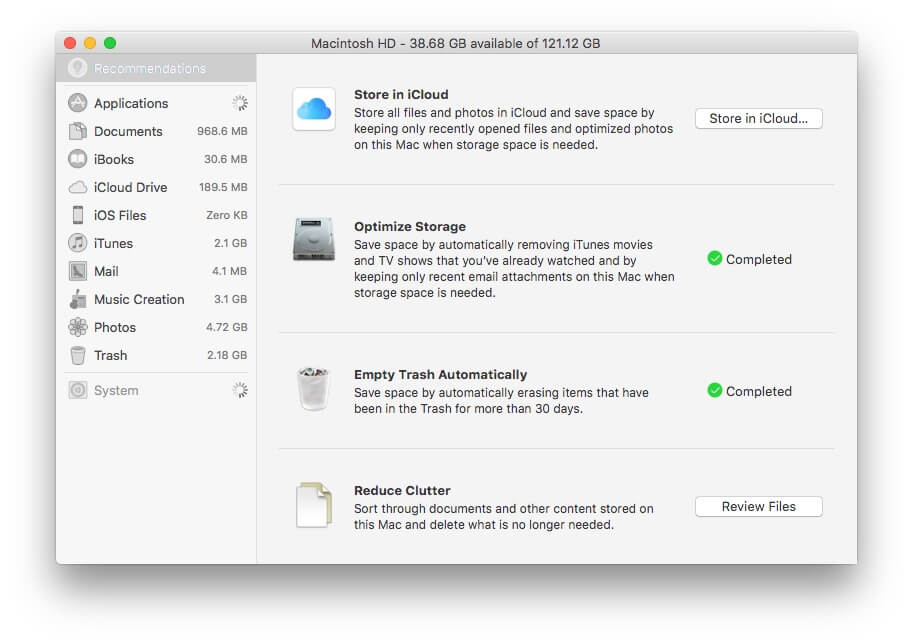 macOS in built