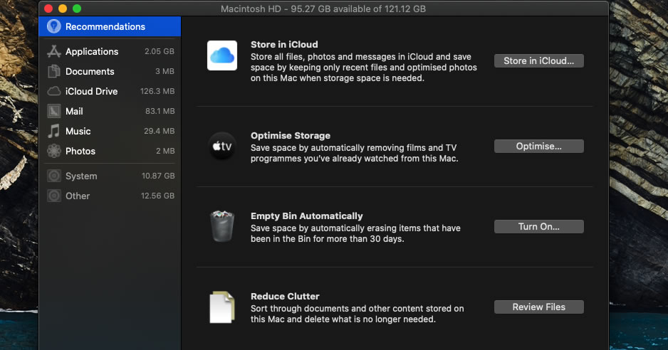 macos optimize storage