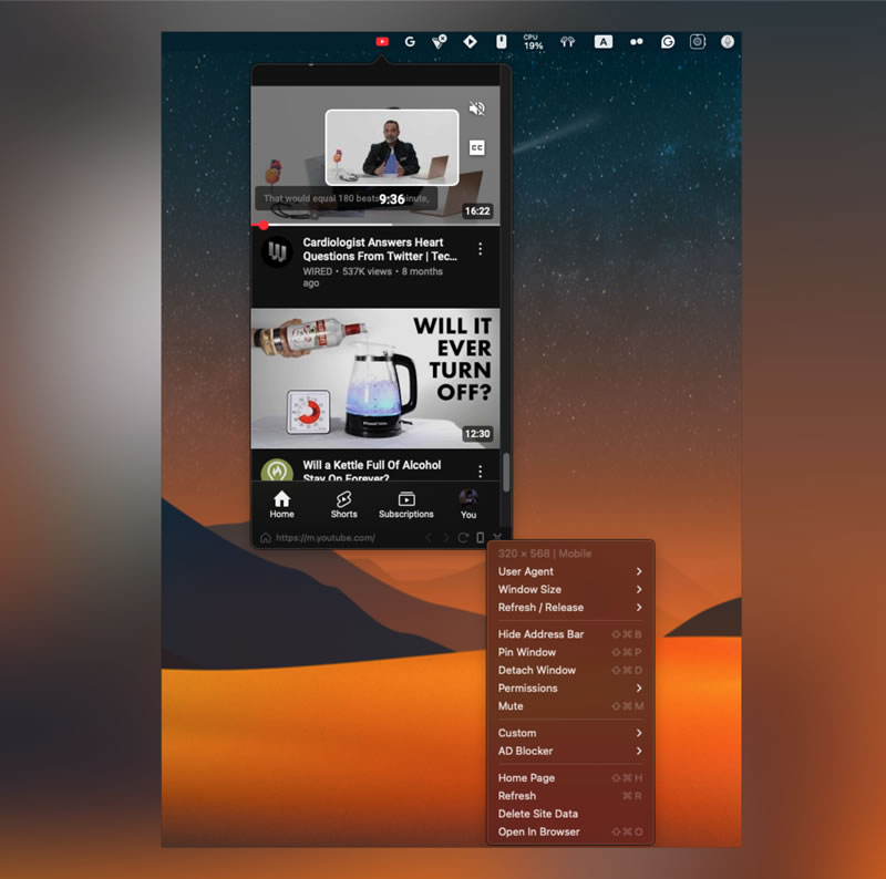 menubar customize