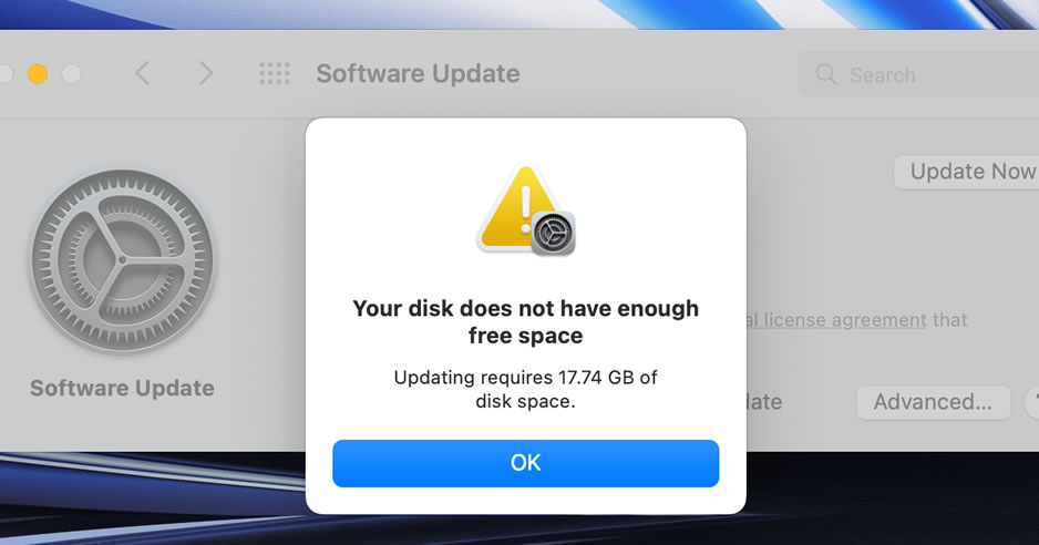 not enough space