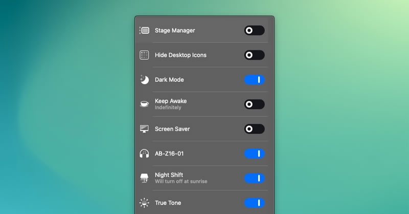 One Switch: A Menu bar App That Gives You Quick Access to macOS Features