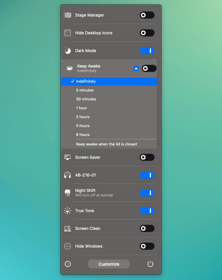 oneswitch settings