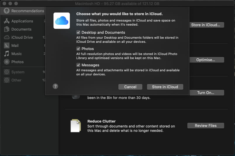 optimize storage icloud