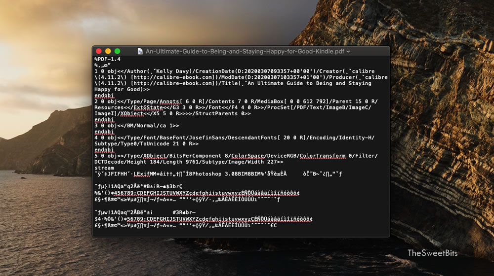 pdf gibberish