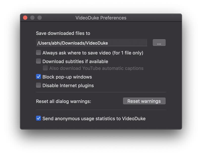 Preferences