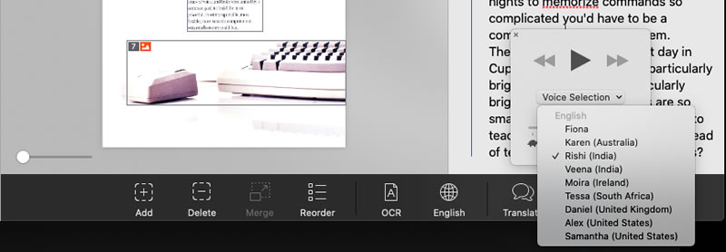 Prizmo VoiceOver