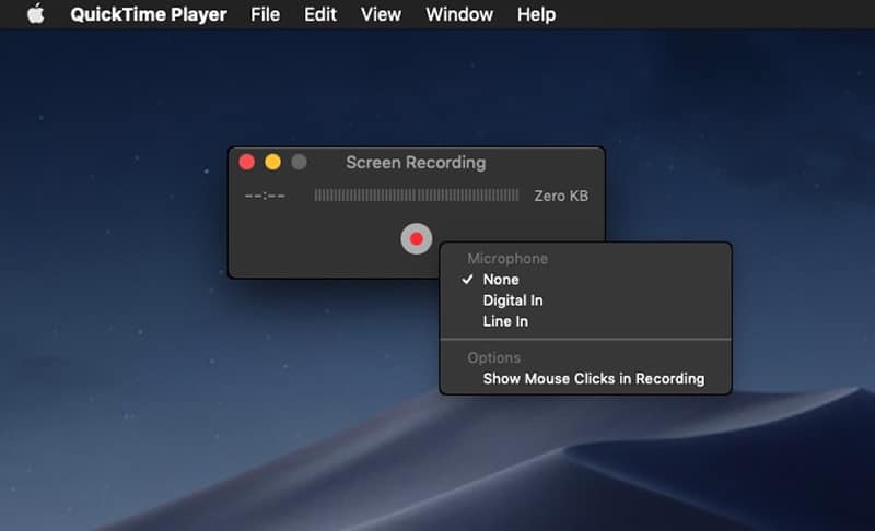 quicktime recording