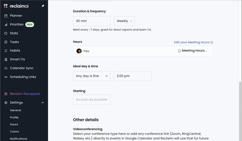 reclaimai schedule