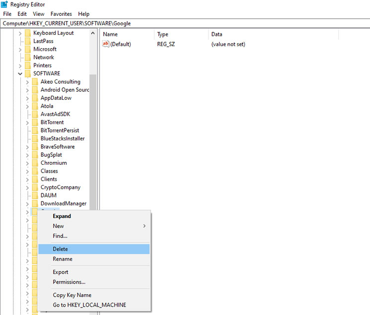 Registry Editor