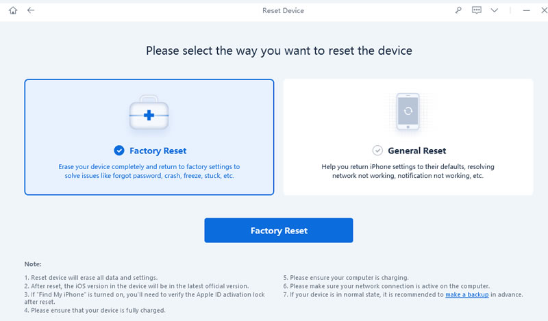 ResetDevice