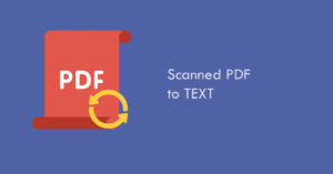 scanned pdf to text