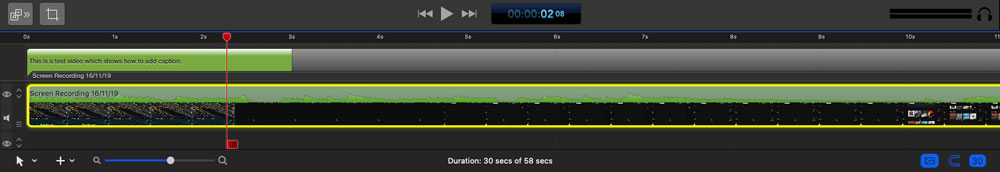 Screenflow timeline
