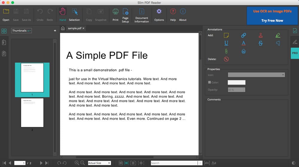 Slim PDF Reader