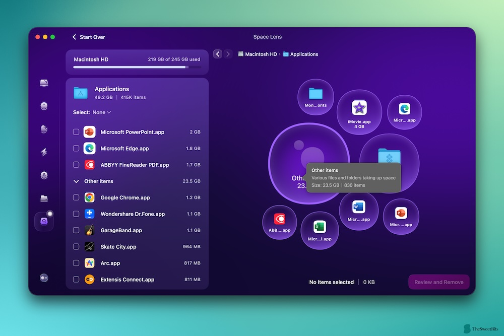 spacelens folders