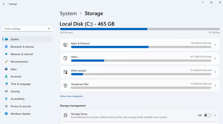 storage sense