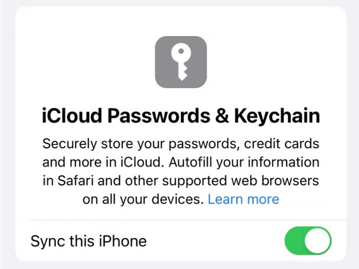 sync password
